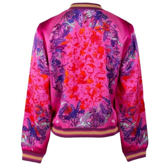 Camilla Tropic Of Neon Bomber Jacket Reversible Small b96E - Picture 4 of 14